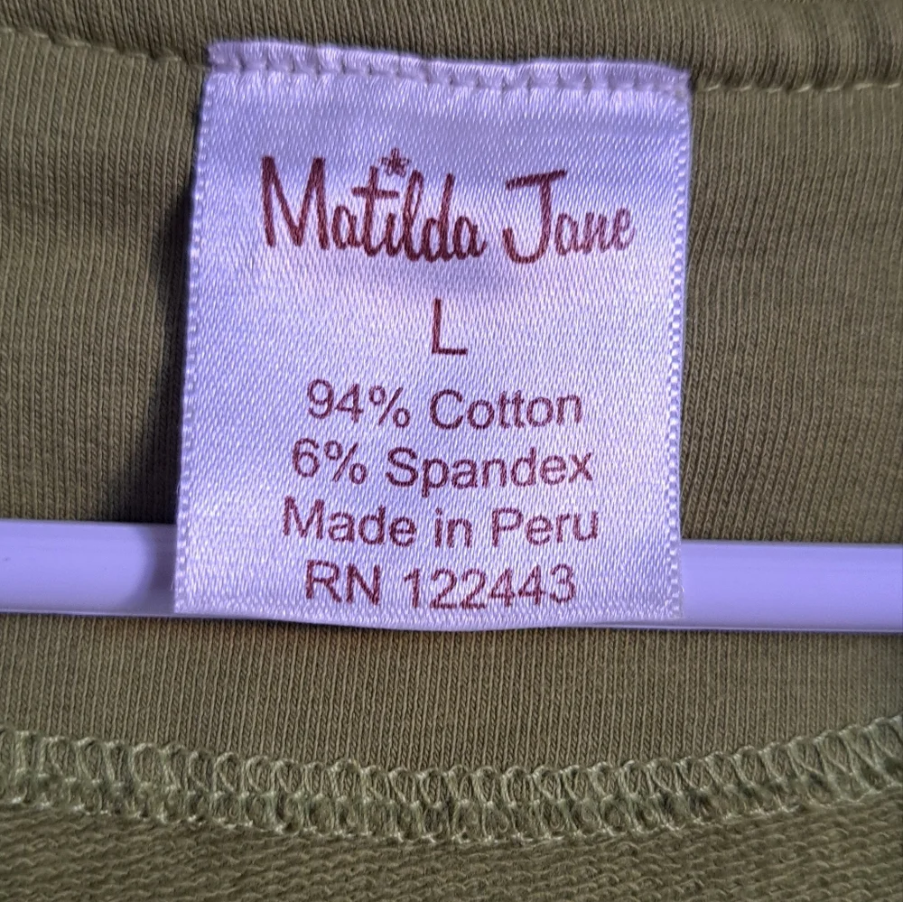 Matilda Jane Girls Green Ruffle Tie Waist Hooded Cardigan Jacket Size Large